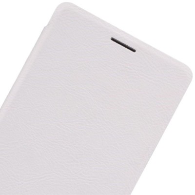 Greznais „Nillkin“ Qin sērijas ādas atvērams balts Samsung Galaxy A7 maciņš / Vacins.lv