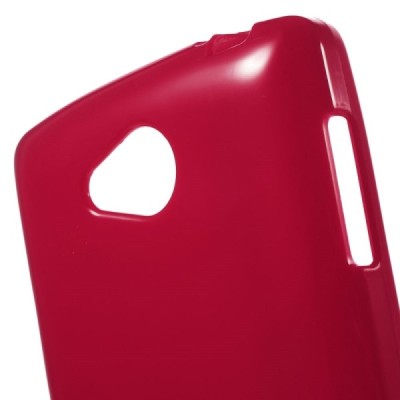 LG F60 (D390) cieta silikona (TPU) sarkans apvalks / vacins.lv