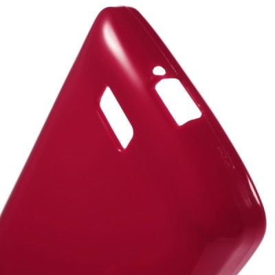 LG F60 (D390) cieta silikona (TPU) sarkans apvalks / vacins.lv