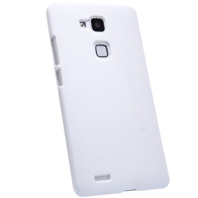 Huawei Ascend Mate 7 Nillkin Frosted Shield balts plastmasas apvalks + ekrāna aizsargplēve / Vacins.lv