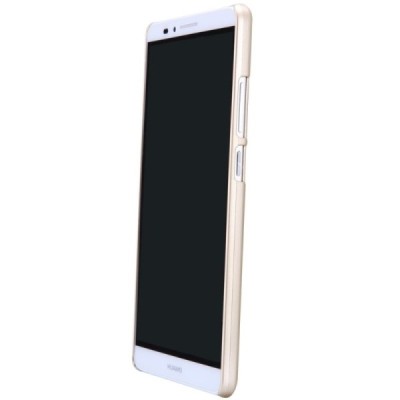Huawei Ascend Mate 7 Nillkin Frosted Shield auksinis plastikinis dėklas + apsauginė ekrano plėvelė / Priedai.lt