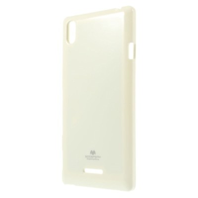 Sony Xperia T3 Mercury balts cieta silikona (TPU) apvalks / vacins.lv