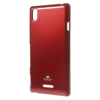 Sony Xperia T3 Mercury sarkans cieta silikona (TPU) apvalks / vacins.lv