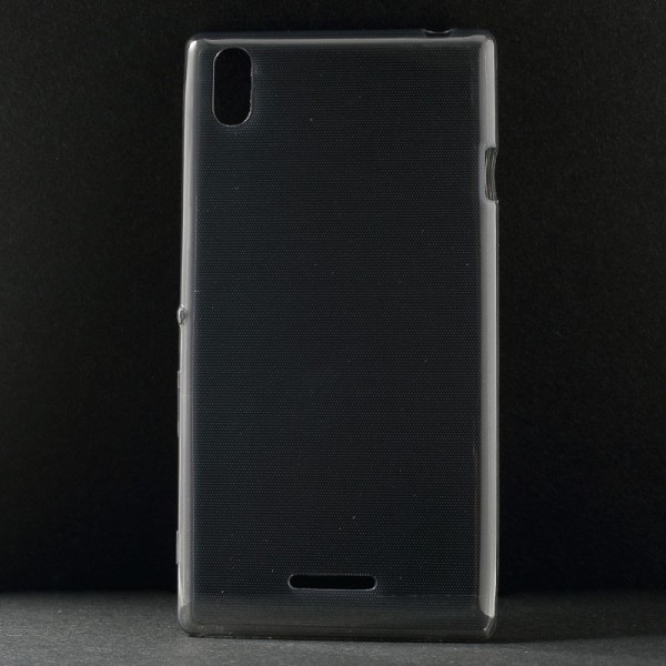 Planākais TPU dzidrs apvalks - pelēks (Xperia T3)