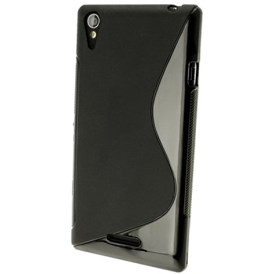Sony Xperia T3 S-Line cieta silikona (TPU) apvalks melns / vacins.lv