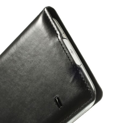 Samsung Galaxy S5 (S5 Neo) melns atvēramais View Window ādas maciņš / Vacins.lv