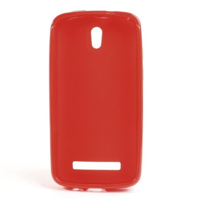 HTC Desire 500 Jelly Case sarkans cieta silikona (TPU) futrālis / Vacins.lv