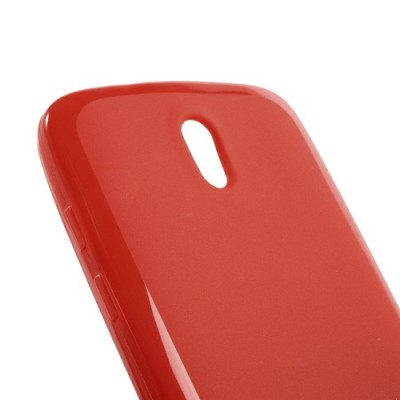 HTC Desire 500 Jelly Case sarkans cieta silikona (TPU) futrālis / Vacins.lv