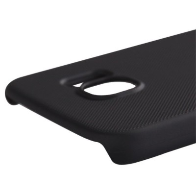 Samsung Galaxy S6 (G920) Nillkin Frosted Shield juodas plastikinis dėklas + apsauginė ekrano plėvelė / Priedai.lt