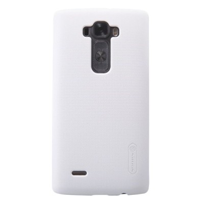LG G Flex 2 (H955) Nillkin Frosted Shield baltas plastikinis dėklas + apsauginė ekrano plėvelė / Priedai.lt