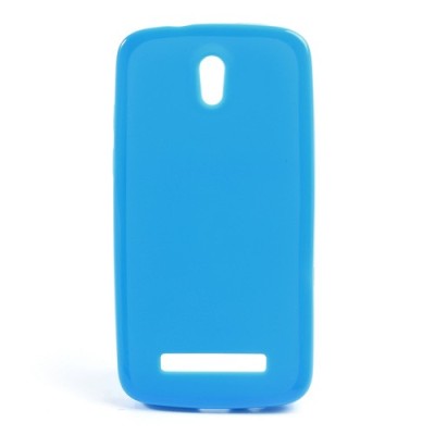 HTC Desire 500 Jelly Case zils cieta silikona (TPU) futrālis / Vacins.lv