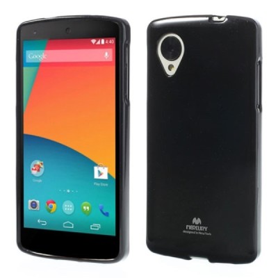 LG Nexus 5 Mercury melns cieta silikona (TPU) apvalks / vacins.lv