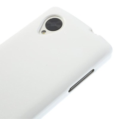 LG Nexus 5 Mercury baltas kieto silikono tpu dėklas - nugarėlė / Priedai.lt