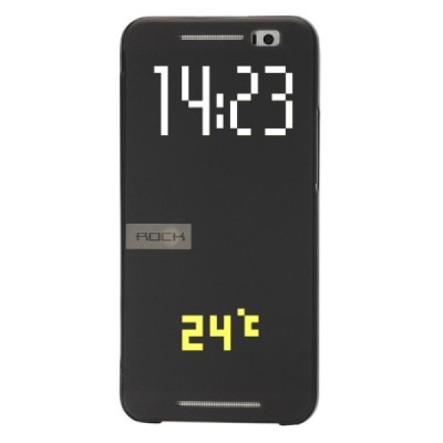HTC One E8 Rock Bose melns atvēramais maciņš / Vacins.lv