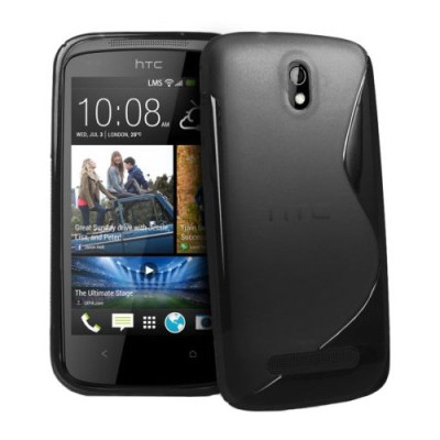 HTC Desire 500 melns cieta silikona futrālis / Vacins.lv