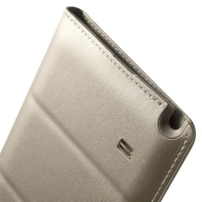 Samsung Galaxy Note 4 zelta atvēramais maciņš ar lodziņu / Vacins.lv