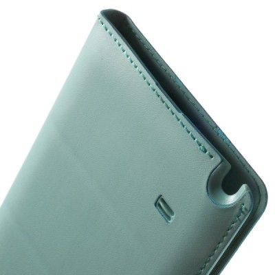 Samsung Galaxy Note 4 piparmētru atvēramais maciņš ar lodziņu / Vacins.lv