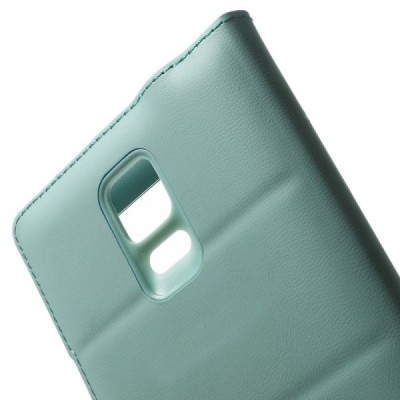 Samsung Galaxy Note 4 piparmētru atvēramais maciņš ar lodziņu / Vacins.lv