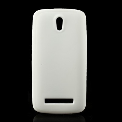 HTC Desire 500 Jelly Case balts cieta silikona (TPU) futrālis / Vacins.lv