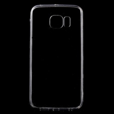 Samsung Galaxy S6 Edge (G925) kieto silikono TPU skaidrus pilkas dėklas - nugarėlė / Priedai.lt