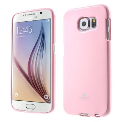 Samsung Galaxy S6 (G920) Mercury šviesiai rožinis kieto silikono tpu dėklas - nugarėlė / Priedai.lt