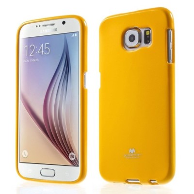 Samsung Galaxy S6 (G920) Mercury geltonas kieto silikono tpu dėklas - nugarėlė / Priedai.lt