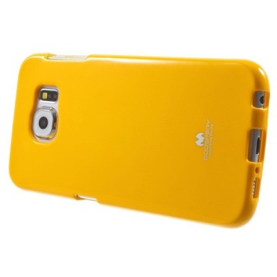 Samsung Galaxy S6 (G920) Mercury geltonas kieto silikono tpu dėklas - nugarėlė / Priedai.lt