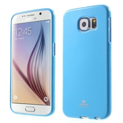 Samsung Galaxy S6 (G920) Mercury šviesiai mėlynas kieto silikono tpu dėklas - nugarėlė / Priedai.lt