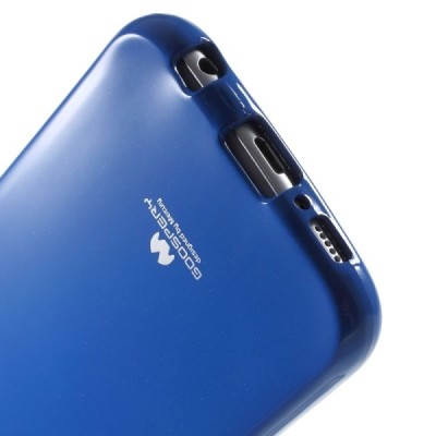 Samsung Galaxy S6 (G920) Mercury tamsiai mėlynas kieto silikono tpu dėklas - nugarėlė / Priedai.lt