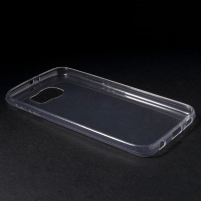 Samsung Galaxy S6 (G920) skaidrus (permatomas) kieto silikono TPU ploniausias pasaulyje bespalvis dėklas / Priedai.lt