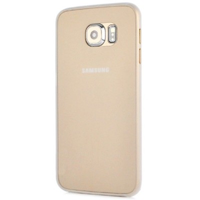 Samsung Galaxy S6 G920 ploniausias pasaulyje plastikinis skaidrus baltas dėklas - nugarėlė / Priedai.lt