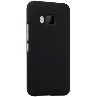 HTC One M9 Nillkin Frosted Shield juodas plastikinis dėklas + apsauginė ekrano plėvelė / Priedai.lt