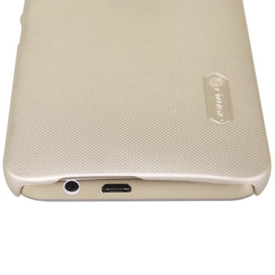 HTC One M9 Nillkin Frosted Shield auksinis plastikinis dėklas + apsauginė ekrano plėvelė / Priedai.lt