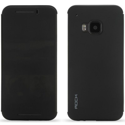 HTC One M9 Rock Dr V juodas atverčiamas dėklas / Priedai.lt