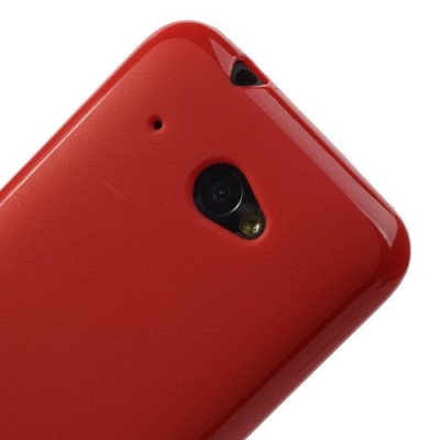 HTC Desire 601 Jelly Case sarkans cieta silikona (TPU) futrālis / Vacins.lv