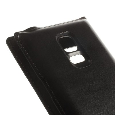 Samsung Galaxy S5 mini (G800) juodas odinis atverčiamas „Smart Window“ dėklas su langeliu / Priedai.lt