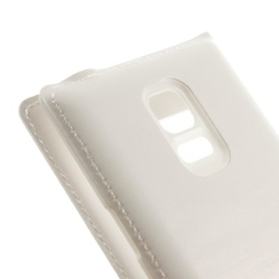 Samsung Galaxy S5 mini (G800) balts atvēramais Smart Window ādas maciņš / Vacins.lv