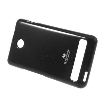 Sony Xperia E1 Mercury melns cieta silikona (TPU) apvalks / vacins.lv