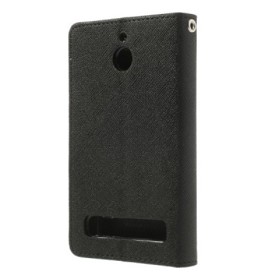 Sony Xperia E1 Mercury atvērams melns maciņš (maks) / Vacins.lv