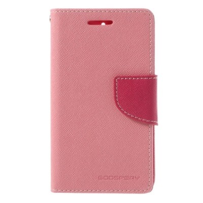 Sony Xperia E1 Mercury rožinis atverčiamas dėklas - piniginė / Priedai.lt