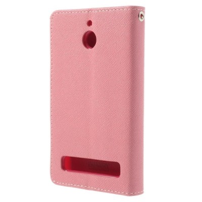 Sony Xperia E1 Mercury rožinis atverčiamas dėklas - piniginė / Priedai.lt