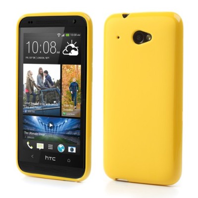 HTC Desire 601 Jelly Case dzeltens cieta silikona (TPU) futrālis / Vacins.lv