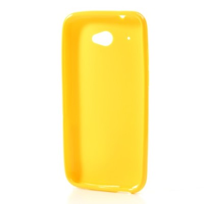 HTC Desire 601 Jelly Case dzeltens cieta silikona (TPU) futrālis / Vacins.lv