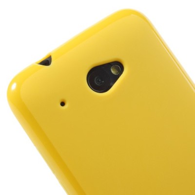 HTC Desire 601 Jelly Case dzeltens cieta silikona (TPU) futrālis / Vacins.lv