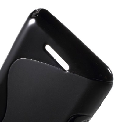 Sony Xperia E4g kieto silikono TPU juodas dėklas - nugarėlė / Priedai.lt