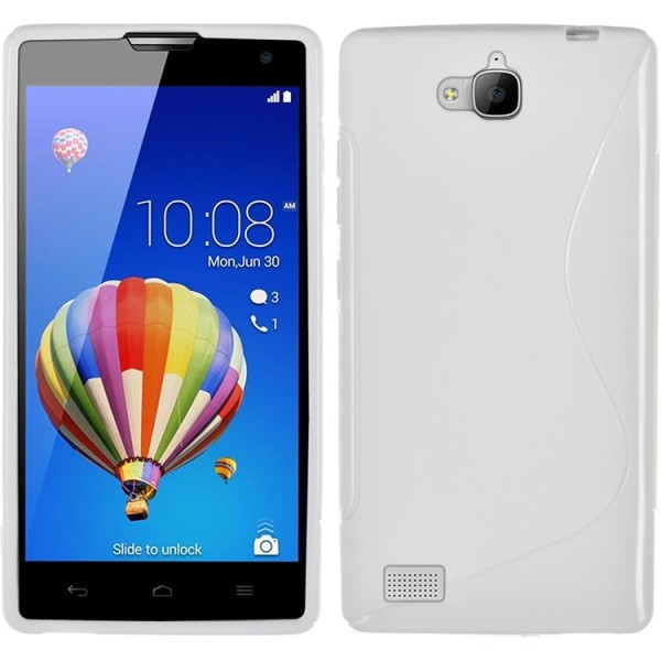 Kieto silikono (TPU) dėklas - baltas (Honor 3C)