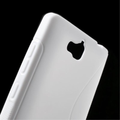 Huawei Honor 3C kieto silikono TPU baltas dėklas - nugarėlė / Priedai.lt