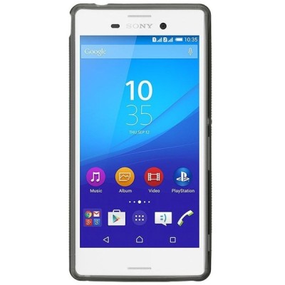 Sony Xperia M4 Aqua skaidrus (permatomas) kieto silikono TPU dėklas - nugarėlė / Priedai.lt