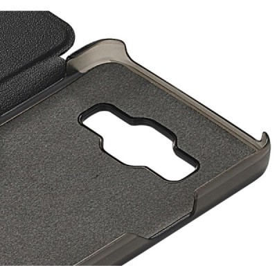 Rock Uni atverčiamas Samsung Galaxy A3 juodas odinis dėklas / Priedai.lt