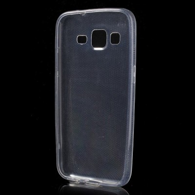Samsung Galaxy Core Prime (G360) dzidrs (caurspīdīgs) cieta silikona TPU pasaulē planākais apvalks / Vacins.lv